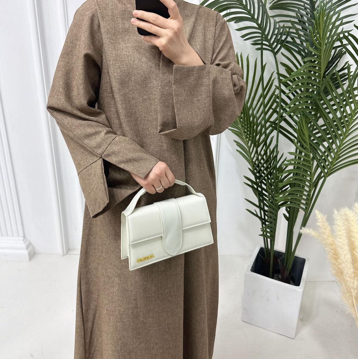 Elegant Loose Abaya with Pockets (MA104) by Mariam's Collection