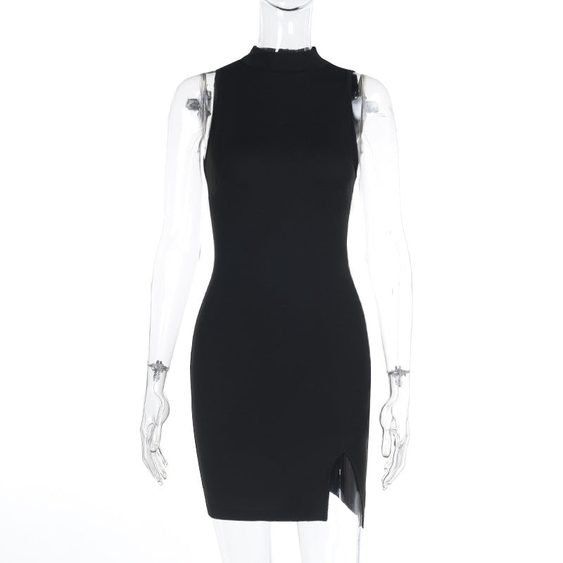 Spring Dress Socialite Sexy Slim Basic Split Vest Dress by Ragazza