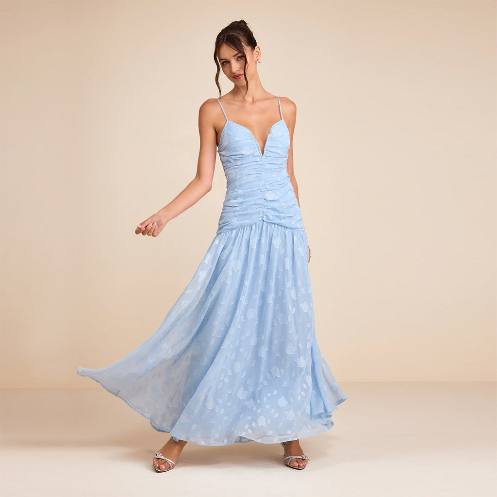 Women Clothing French Strap Floral Elegant Holiday Dress by Ragazza