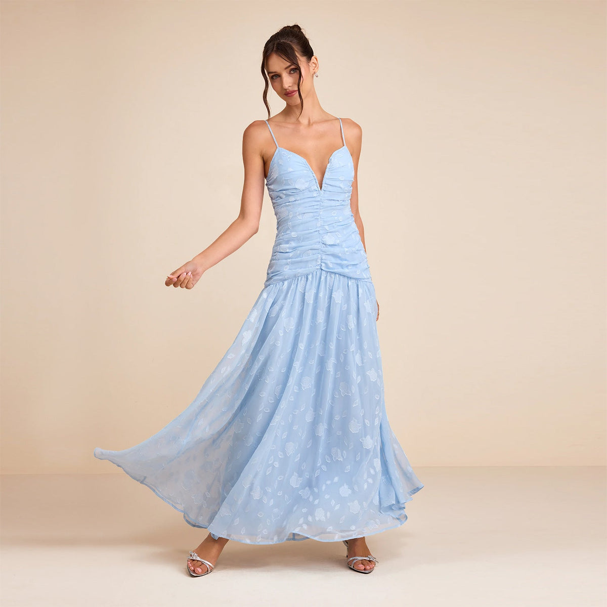 Women Clothing French Strap Floral Elegant Holiday Dress by Ragazza