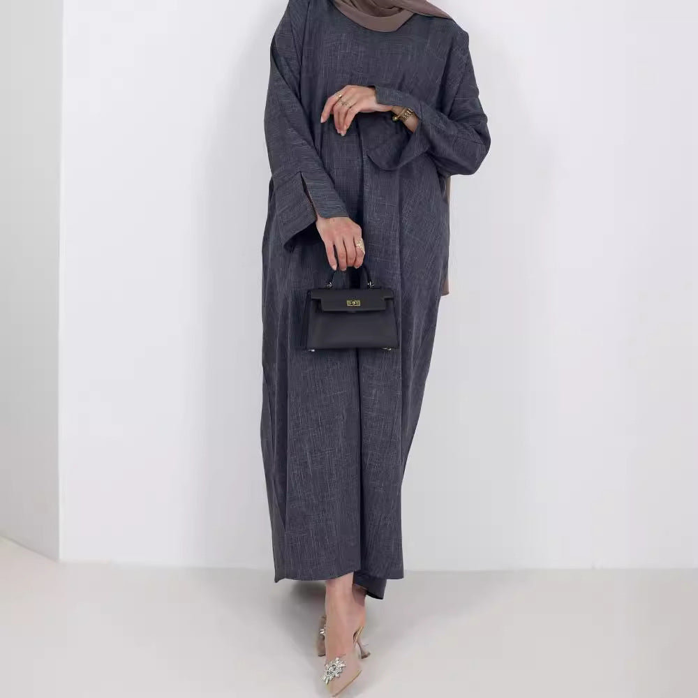 Elegant Loose Abaya with Pockets (MA104) by Mariam's Collection