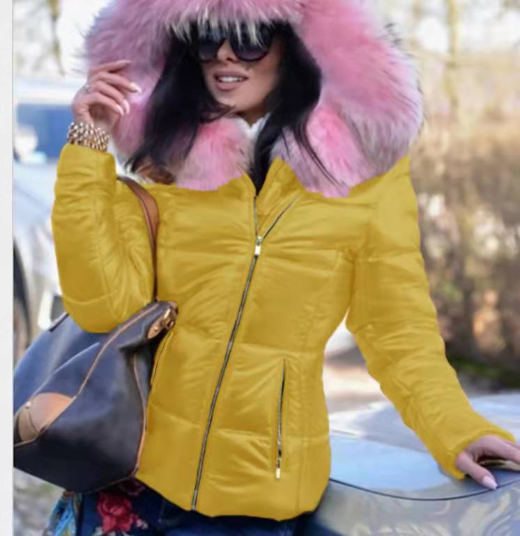 Women's New Creative Down Hood Large Coats by Wshirt