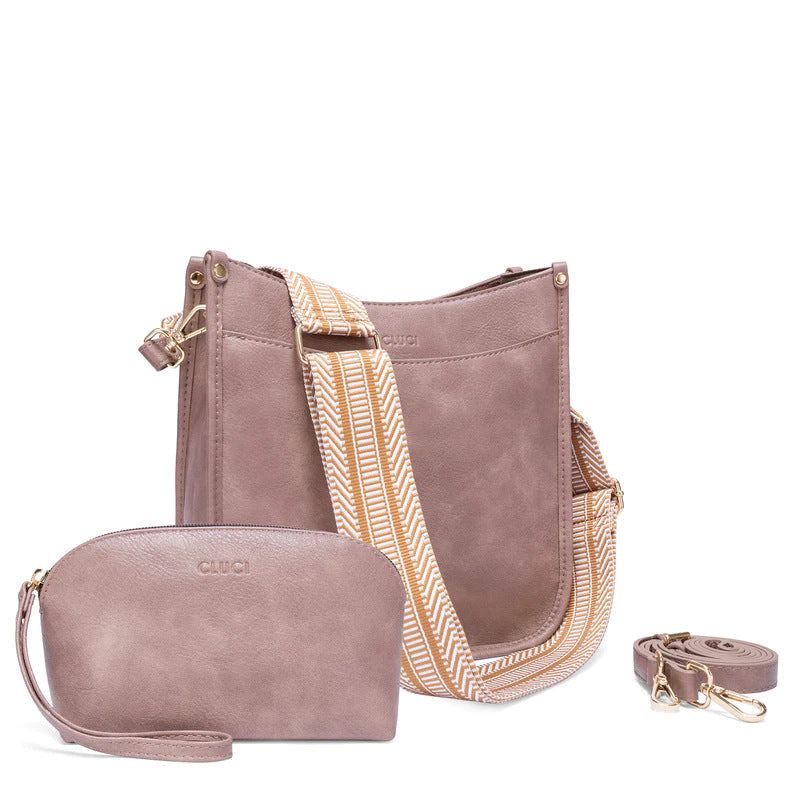 Fashion crossbody shoulder bag, versatile women's crossbody bag with two shoulder straps, small women crossbody bag, Small Crossbody Purse for Women Triple Zip, by SHOMICOBOUTIQUE