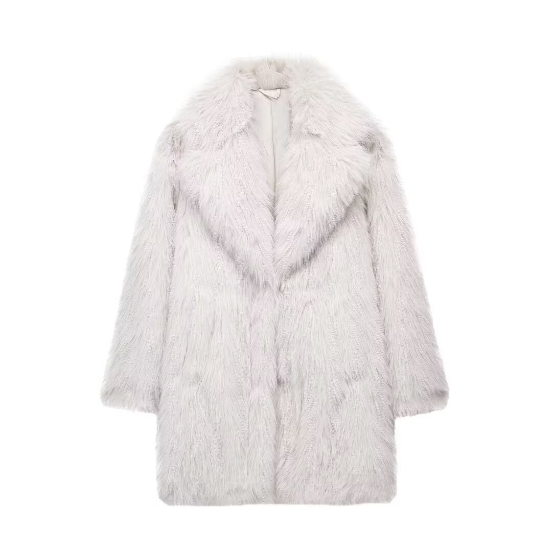 Women's Thick Lamb Wool Thickened Winter Furry Coats by Wshirt