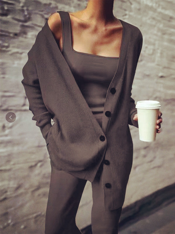 Women's Glamorous New Knitted Three-piece For Suits by Wshirt