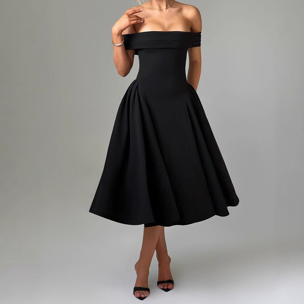 Women's Spring Fashion Sexy Backless Pure Color Dresses by Wshirt