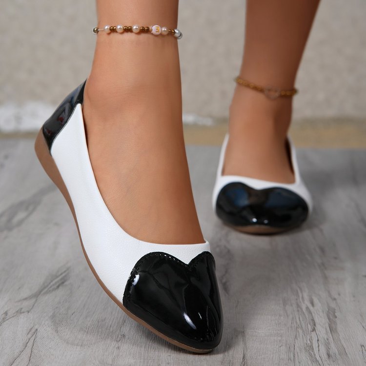 Spring Flat Heel Pointed Flat Shoes Korean Leopard Print Small Size Low Cut Pumps Women Shoes by Ragazza