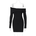 Women Clothing Autumn Slim Solid Color Sheath Dress by Ragazza