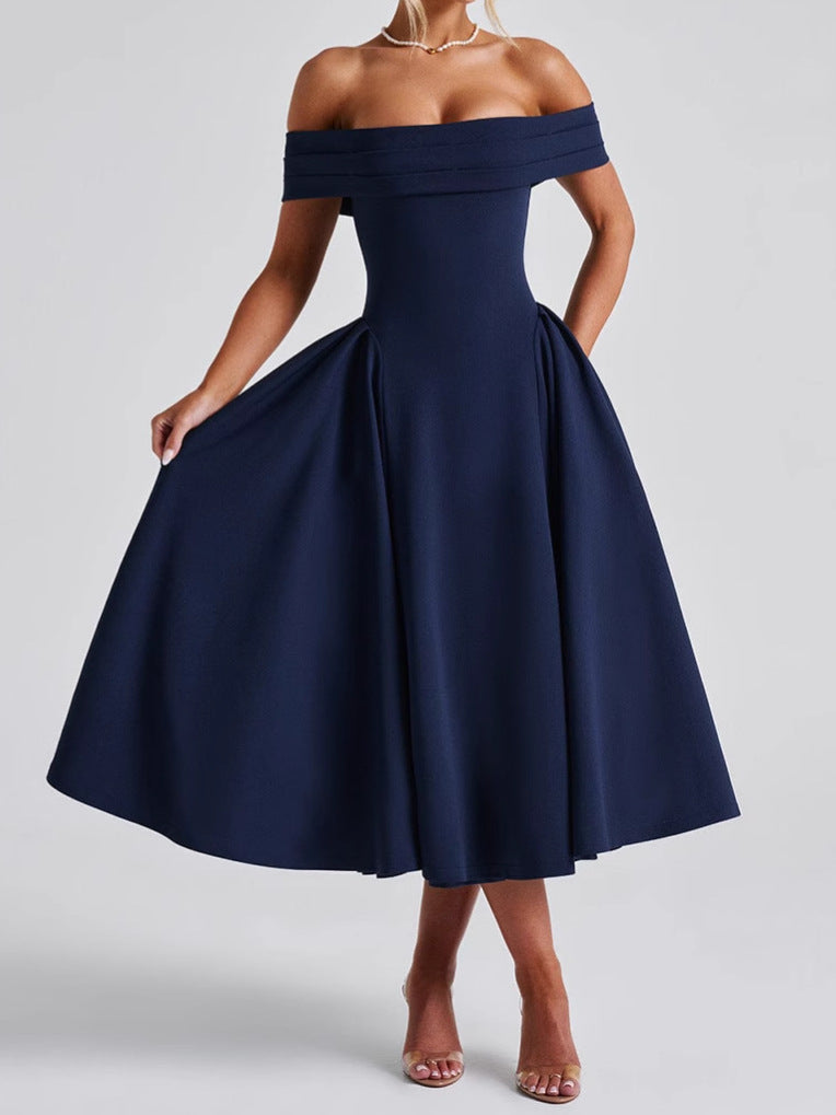 Women's Spring Fashion Sexy Backless Pure Color Dresses by Wshirt