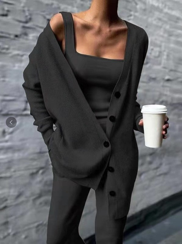 Women's Glamorous New Knitted Three-piece For Suits by Wshirt