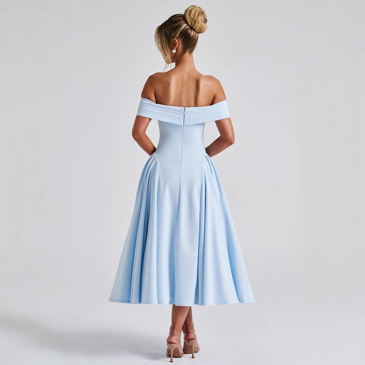 Women's Spring Fashion Sexy Backless Pure Color Dresses by Wshirt