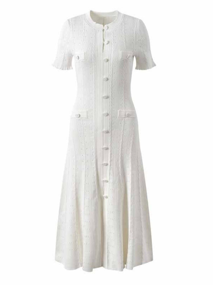 Classic Style Sense Hollow Out Lace Sleeve Dresses by Wshirt