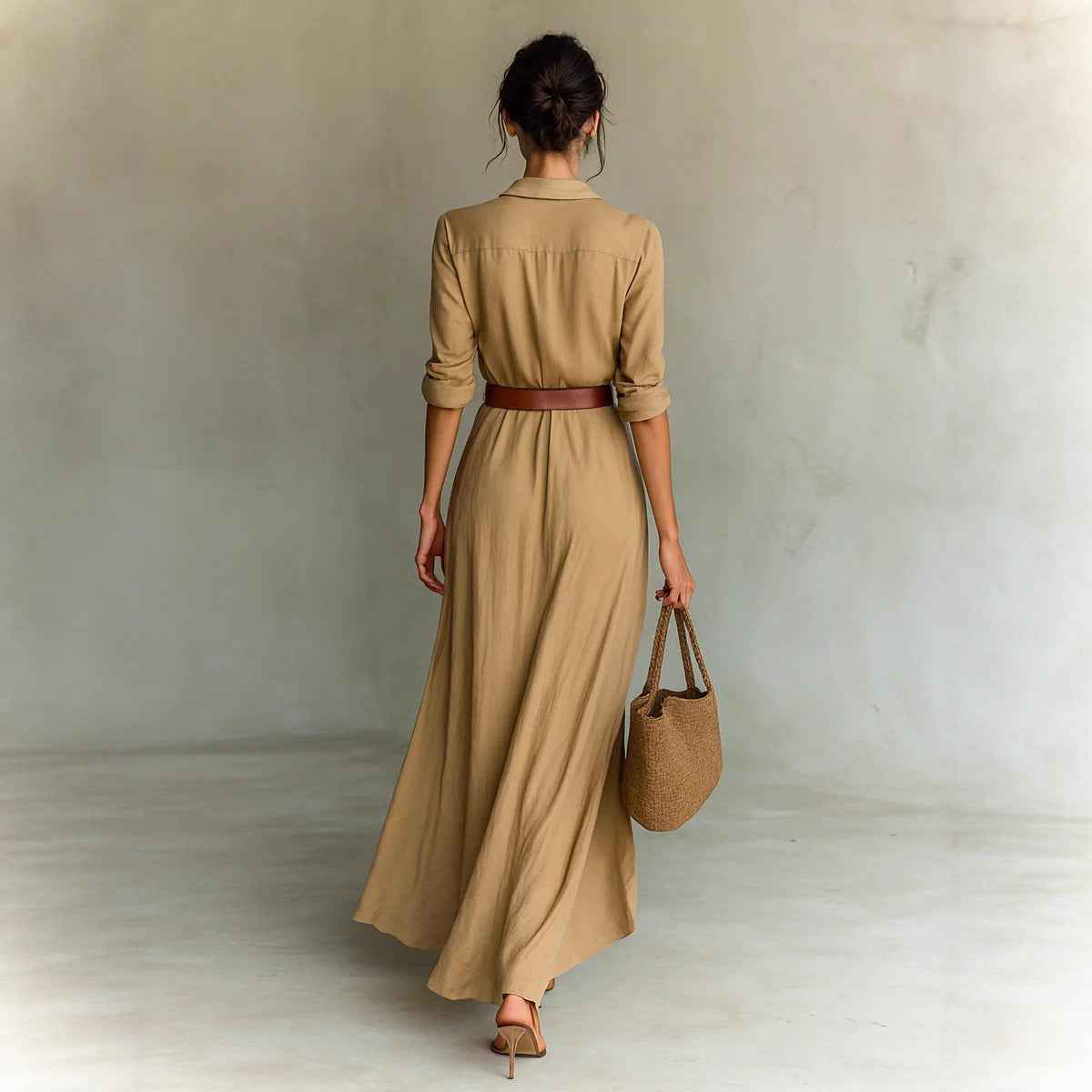 Women's Graceful Sexy Solid Color Irregular Fold Dresses by Wshirt