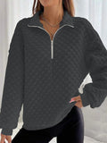 Autumn And Winter Knitting Texture Fabric Sweater Long-sleeve Zipper Women by Wild and Free Boutique