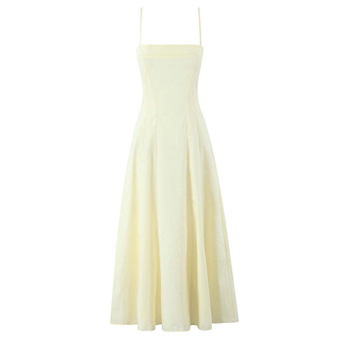 Temperament Cinched Sleeveless Dress Draping Effect Dresses by Wshirt