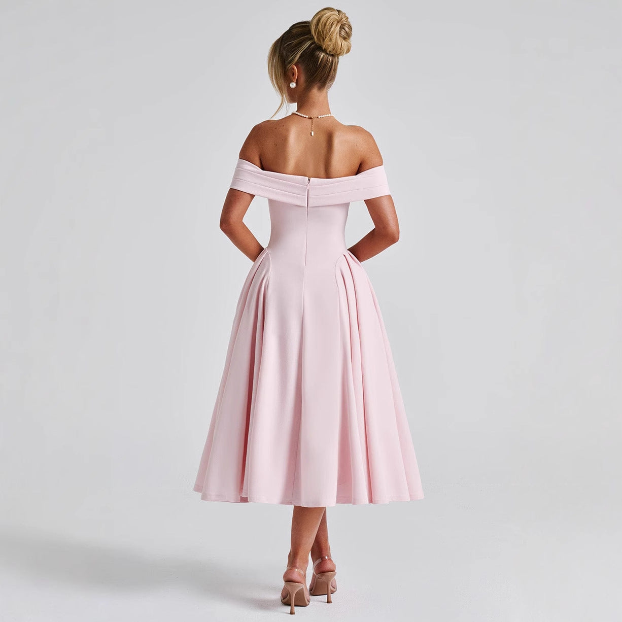 Women's Spring Fashion Sexy Backless Pure Color Dresses by Wshirt