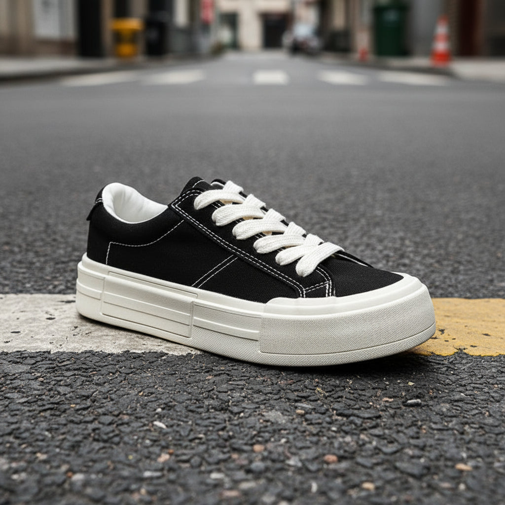 Women’s Canvas Platform Skate Shoes — Casual & Sporty Lifted Sneakers by FitiqueFit