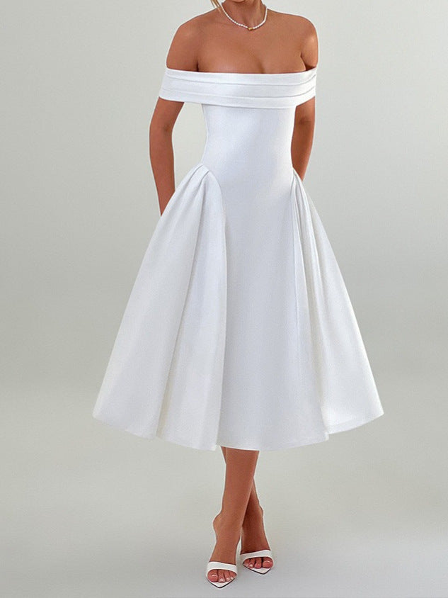 Women's Spring Fashion Sexy Backless Pure Color Dresses by Wshirt