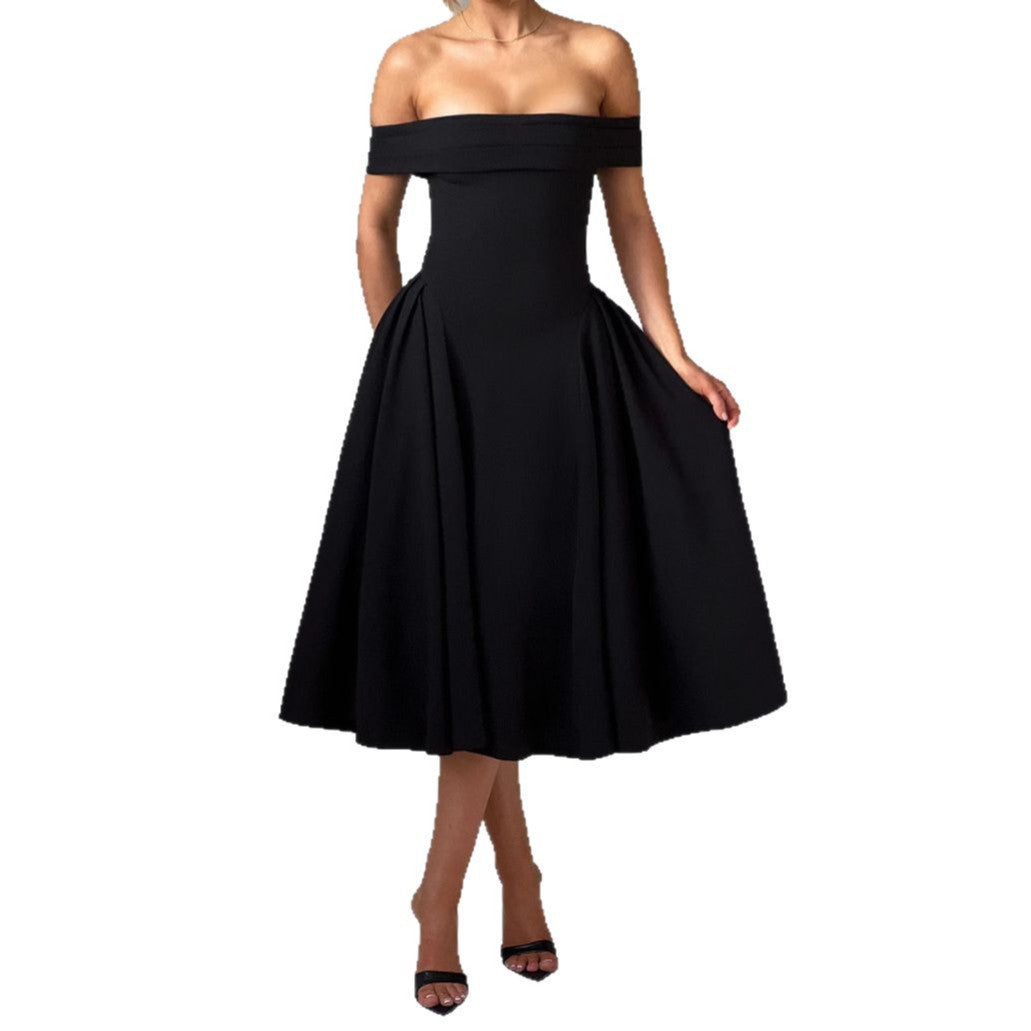 Women's Spring Fashion Sexy Backless Pure Color Dresses by Wshirt