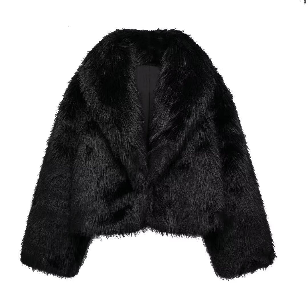 Women's Thick Lamb Wool Thickened Winter Furry Coats by Wshirt