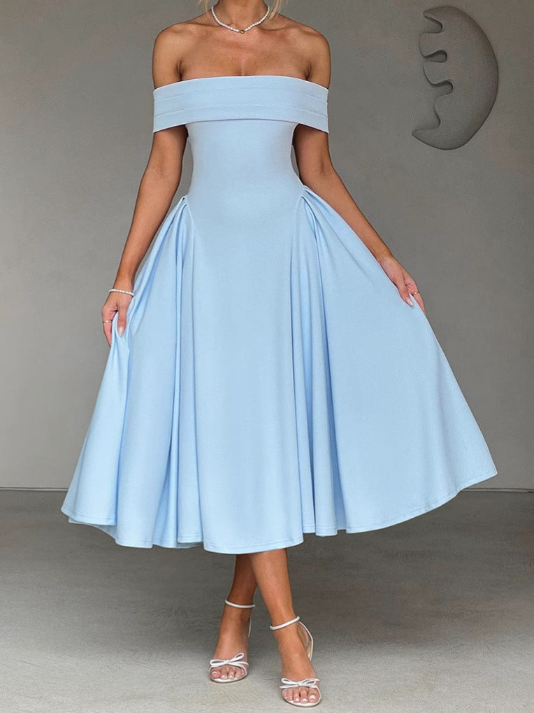 Women's Spring Fashion Sexy Backless Pure Color Dresses by Wshirt