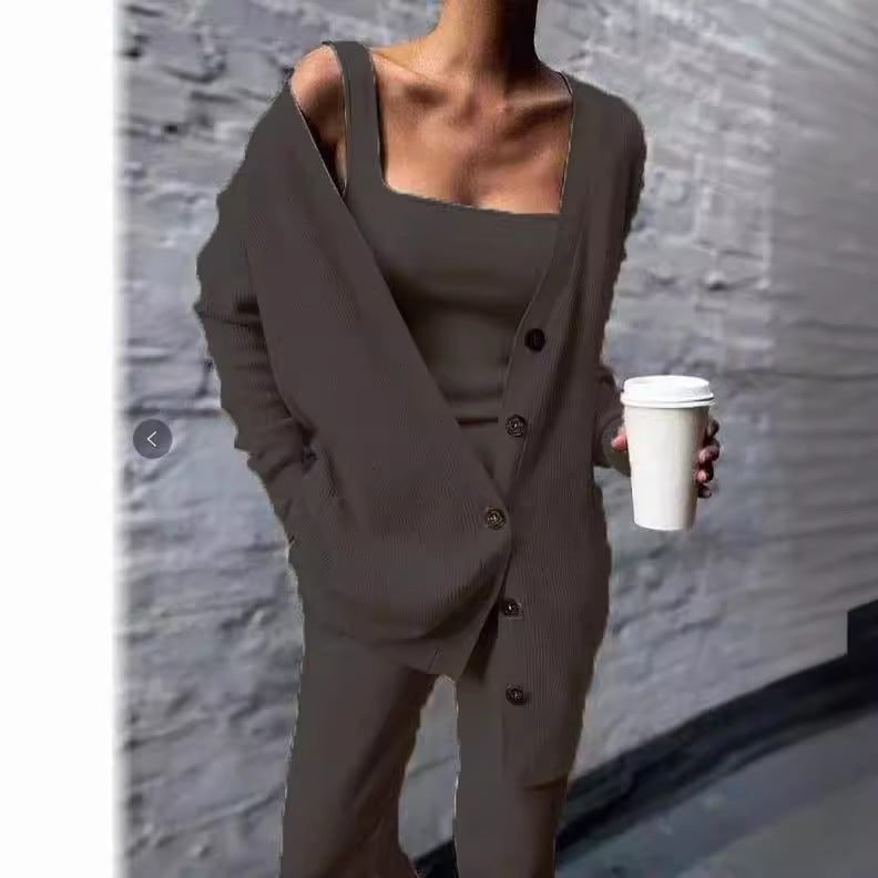 Women's Glamorous New Knitted Three-piece For Suits by Wshirt