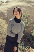 BLACK/WHITE DESIGN SWEATER by profile-nyc