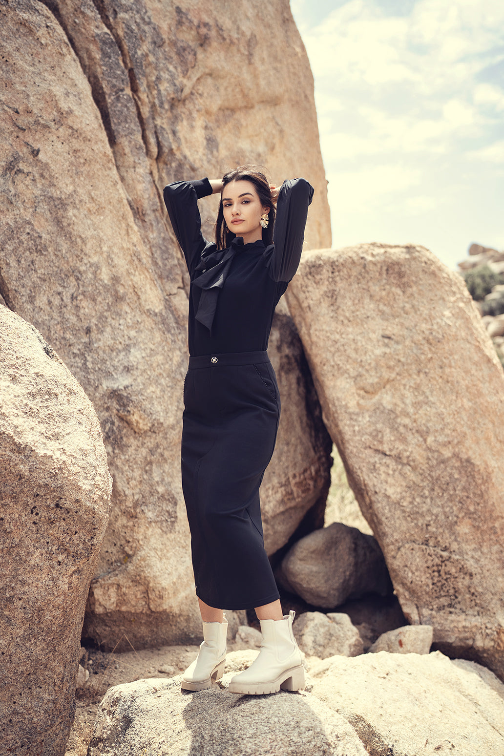 STRAIGHT STRECH SKIRT by profile-nyc