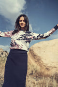 RIBBED KNIT STRAIGHT SKIRT by profile-nyc