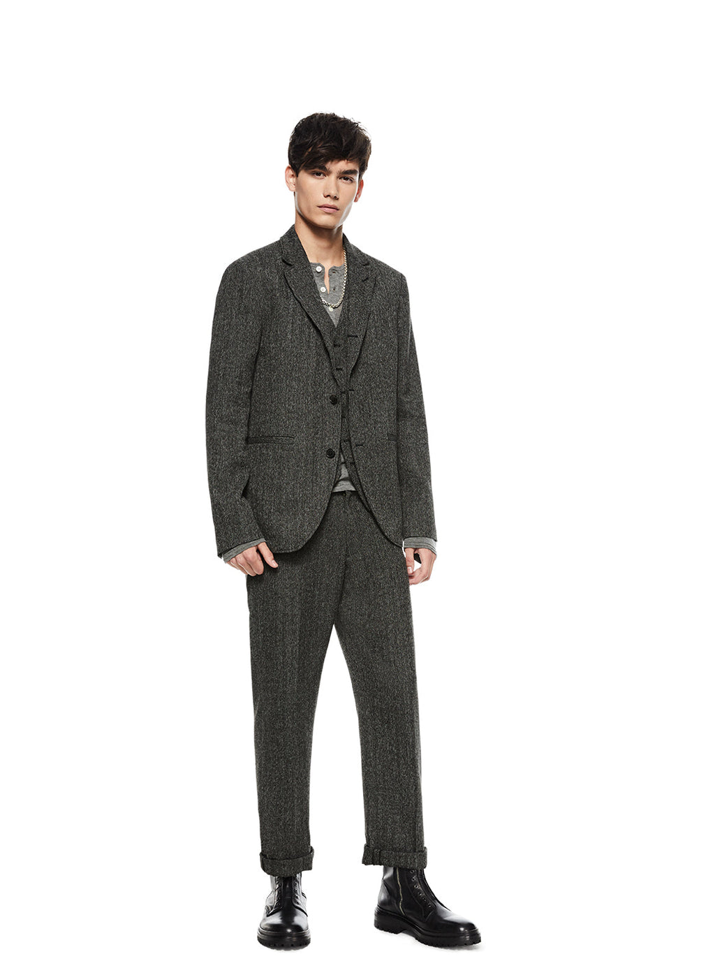 Herringbone Single-Breasted Jacket by OTD – ON THIS DAY