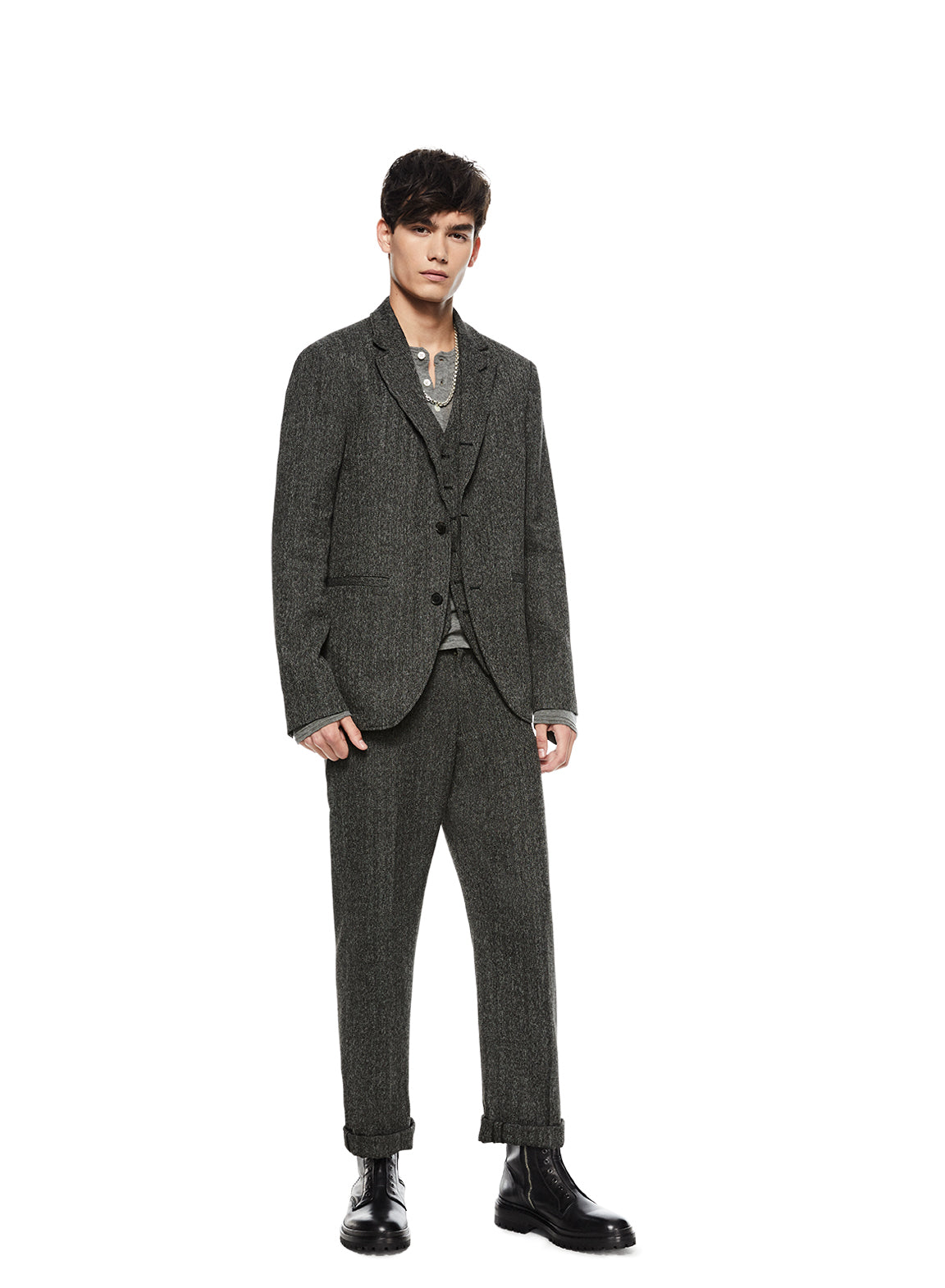Herringbone Single-Breasted Jacket by OTD – ON THIS DAY