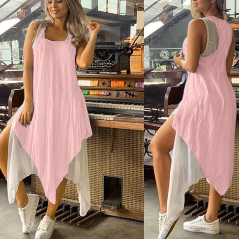 Women's Irregular Two-Piece Dress by Trendy Attic Store01