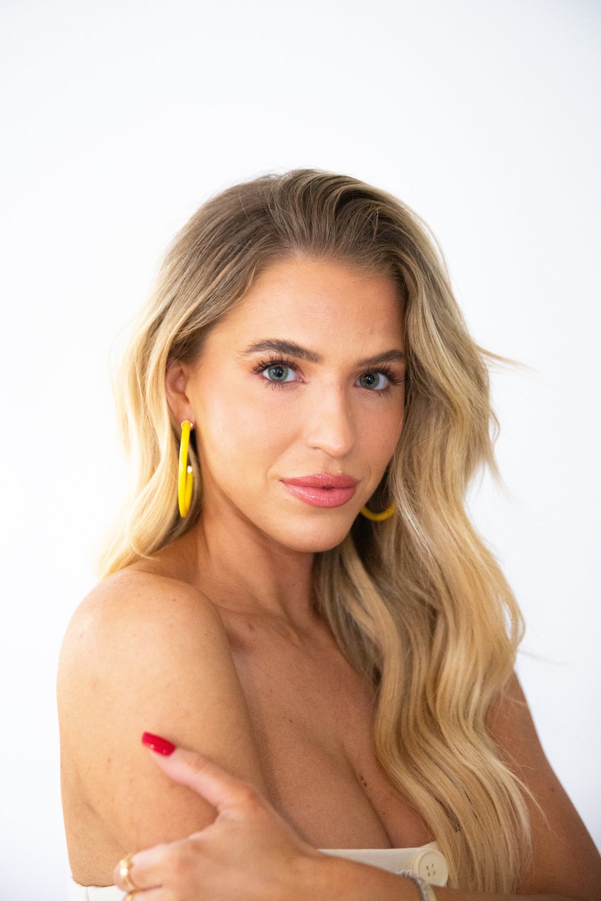 Yellow Hoop Earrings by hoohoops