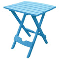 Pool Blue Folding Side Table in Durable Patio Furniture Plastic Resin by HomePacific