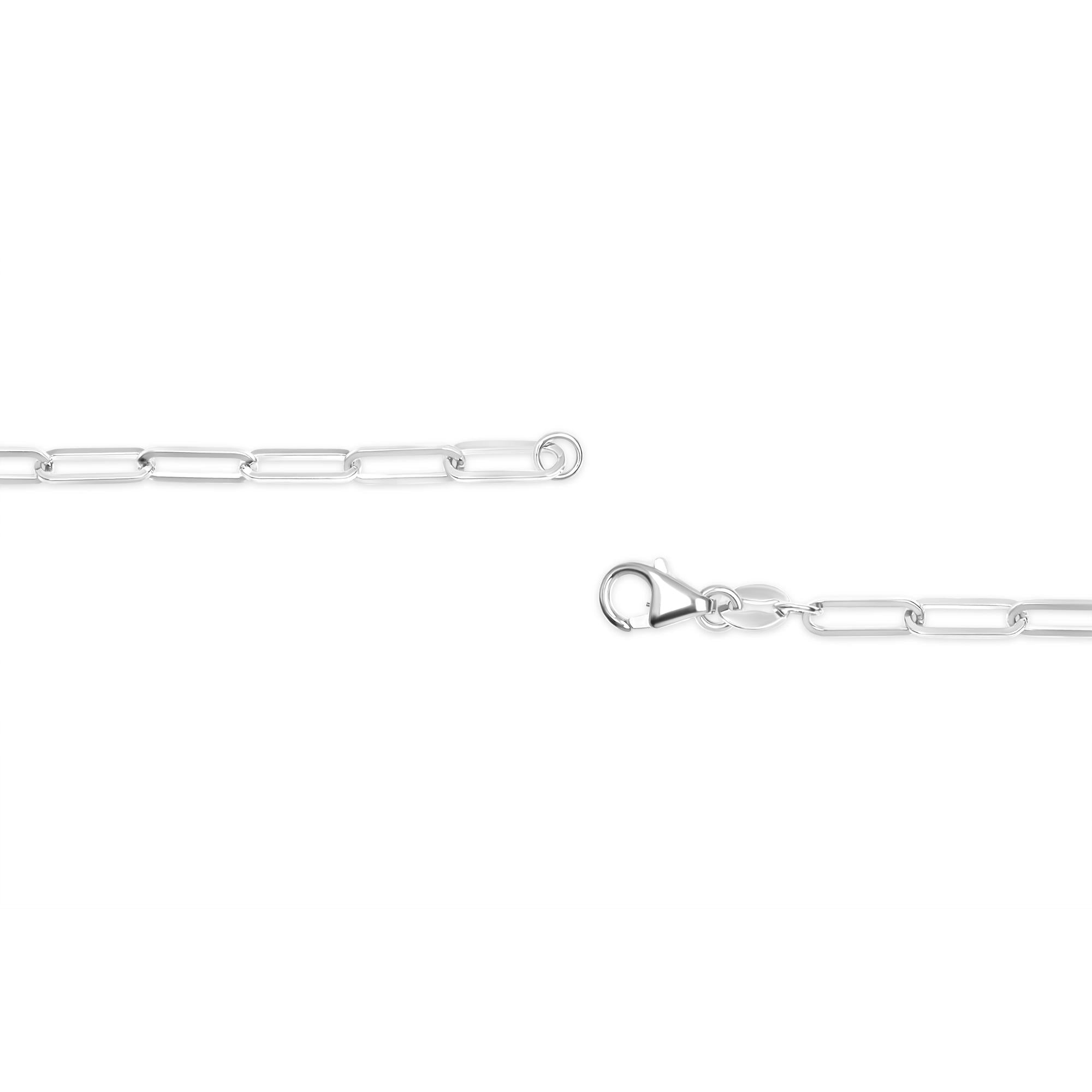 Unisex Solid 14K Gold 2.5mm Paperclip Chain Necklace by Infinite Jewels