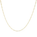 Unisex Solid 14K Gold 2.5mm Paperclip Chain Necklace by Infinite Jewels