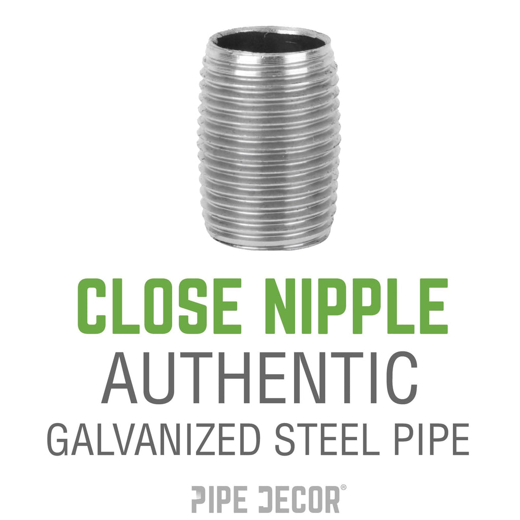 1 1/2 in. x Close Galvanized Steel Nipple by PIPE DECOR