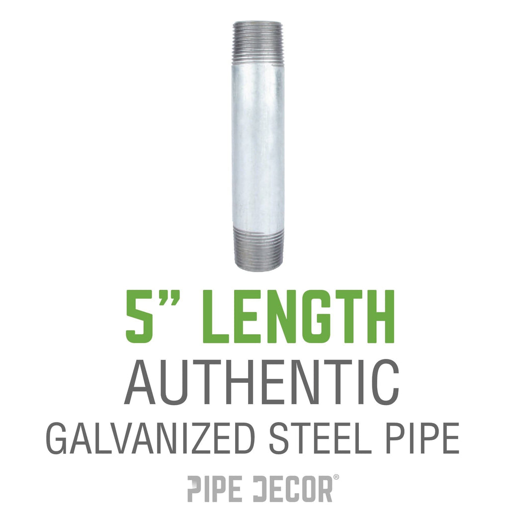 1 1/4 in. x 5 in. Galvanized Pipe by PIPE DECOR