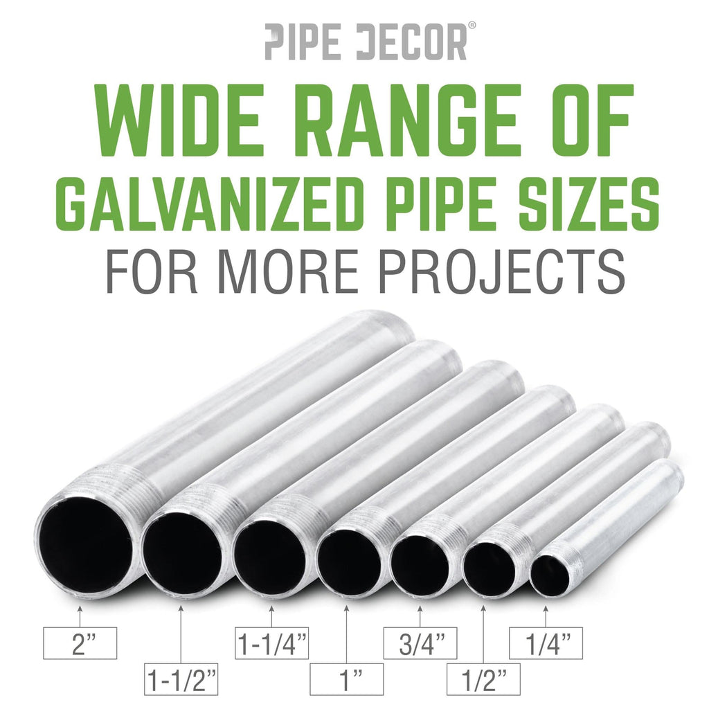 1/4 in. x 1 1/2 in. Galvanized Pipe by PIPE DECOR