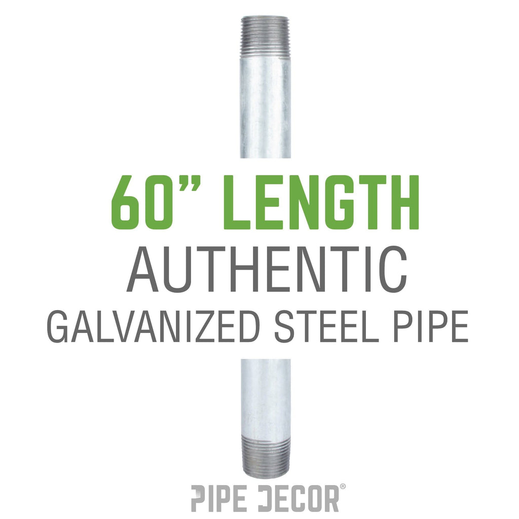 2 in. x 60 in. Galvanized Pipe by PIPE DECOR