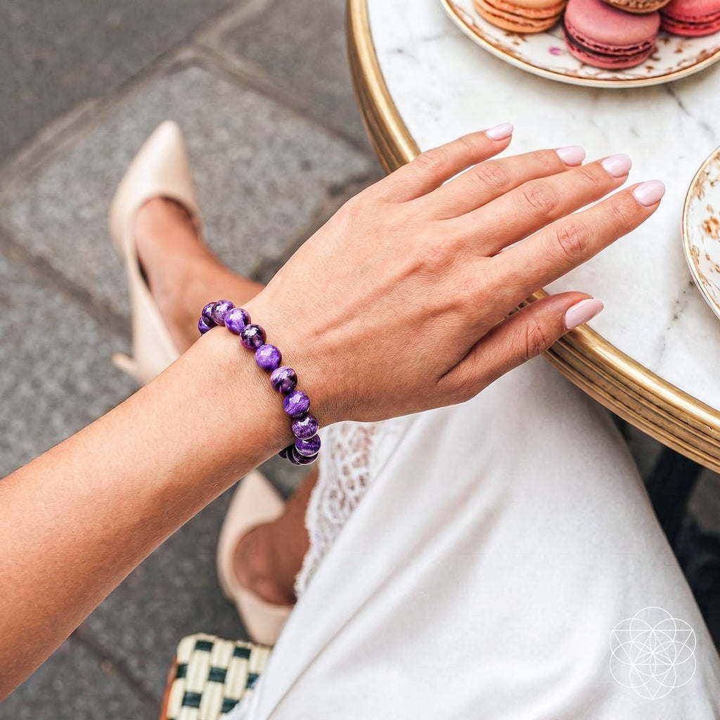 Unshakeable Intuition - Rare Siberian Charoite Bracelet by Conscious Items