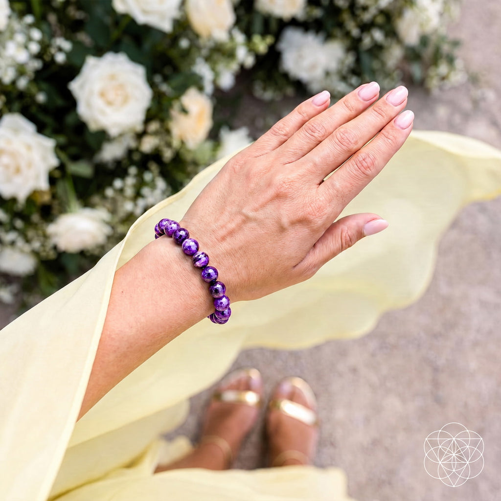 Unshakeable Intuition - Rare Siberian Charoite Bracelet by Conscious Items