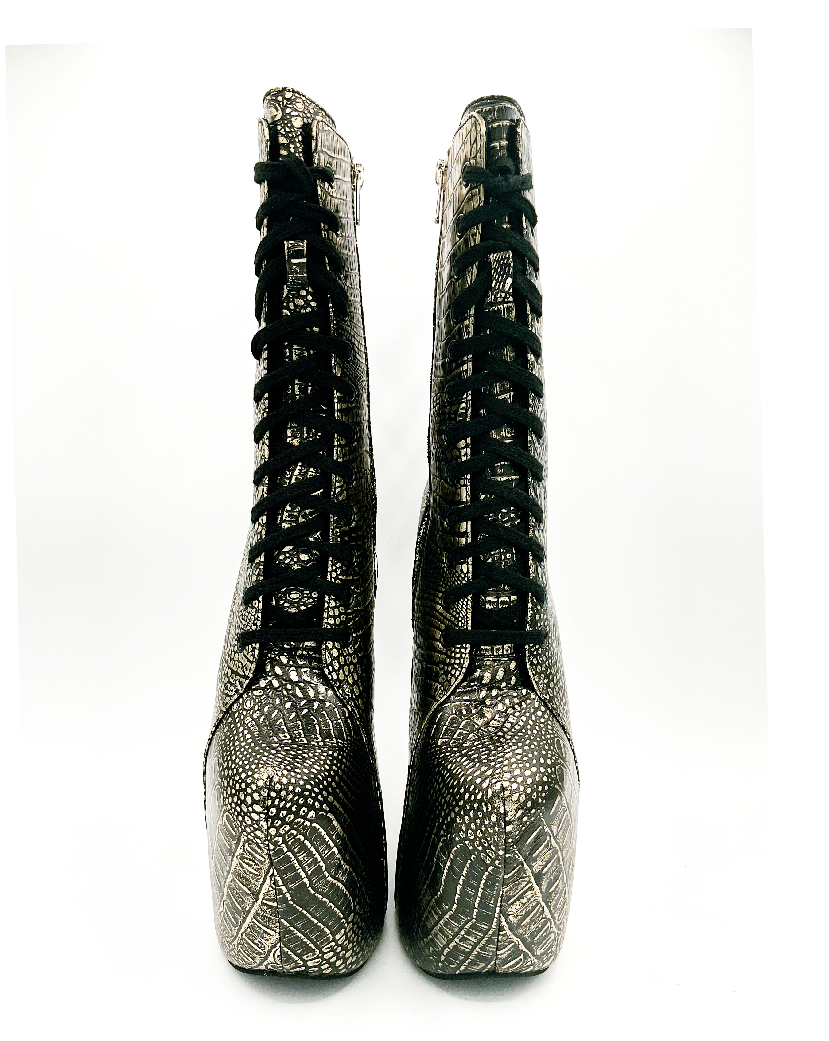 Prehistoric Gold Platform Boot by Charla Tedrick