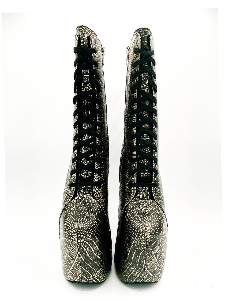 Prehistoric Gold Platform Boot by Charla Tedrick