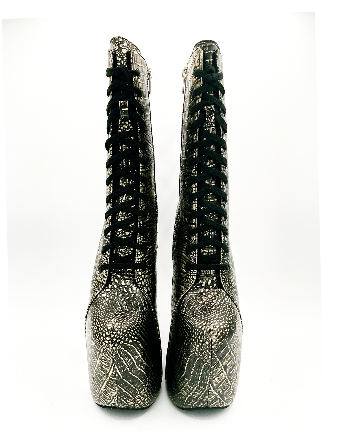 Prehistoric Gold Platform Boot by Charla Tedrick