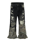 NOIR SCAB CAMO FLARE DENIM by UNDEVELOPED