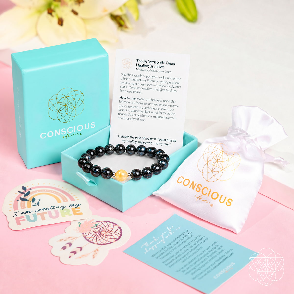 The Arfvedsonite Deep Healing Bracelet by Conscious Items