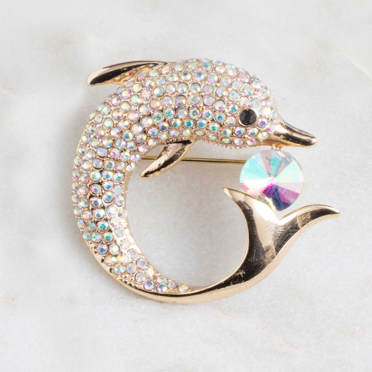 Playful Dolphin Brooch by Jewelry Made by Me