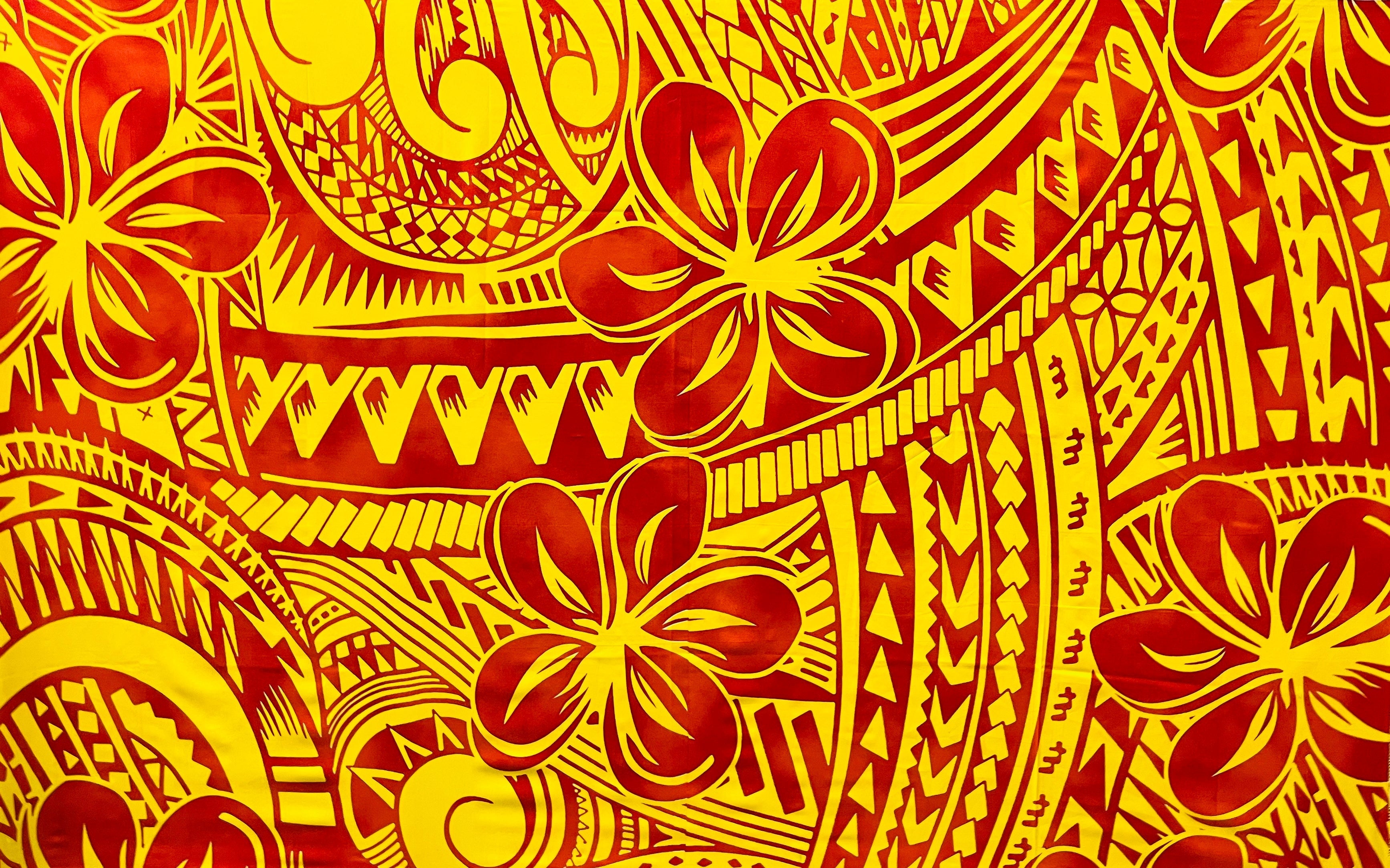 Plumeria Flower Polyester Sarong | Islands Fabric by Islands Fabric