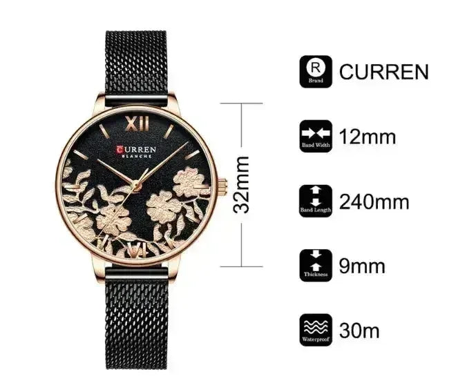 Picturesque Women's Watch | 541253 – Floral Elegance Timepiece by Femstylo